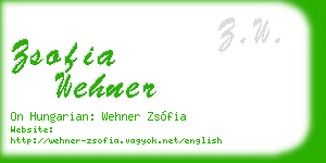 zsofia wehner business card
