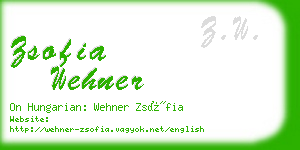 zsofia wehner business card